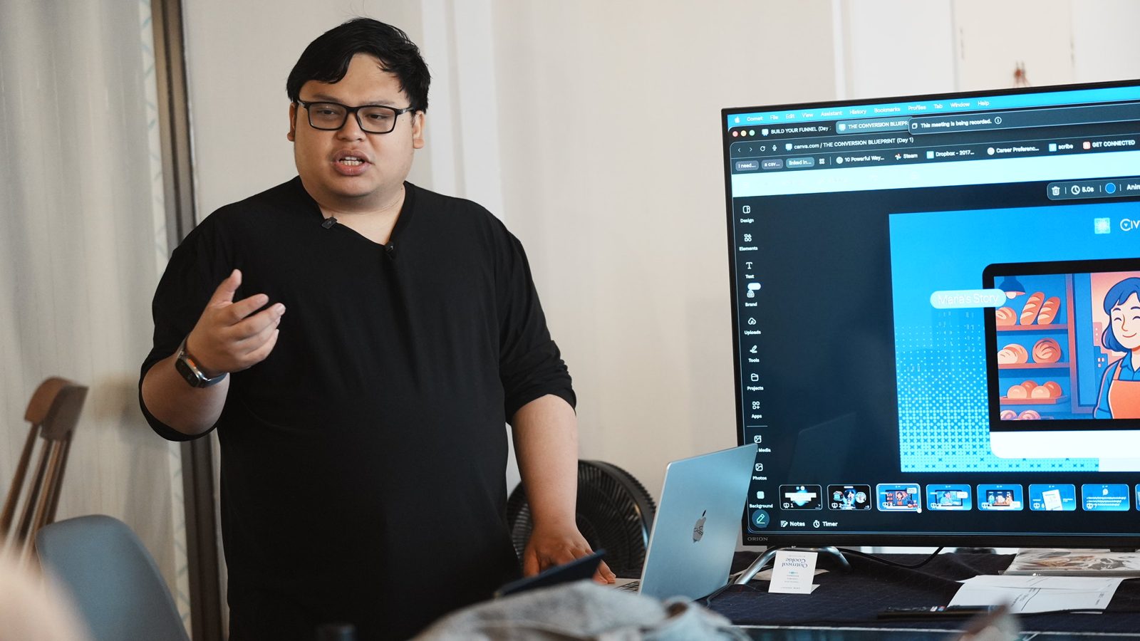 Cris Vinson at his desk directing his AI stack